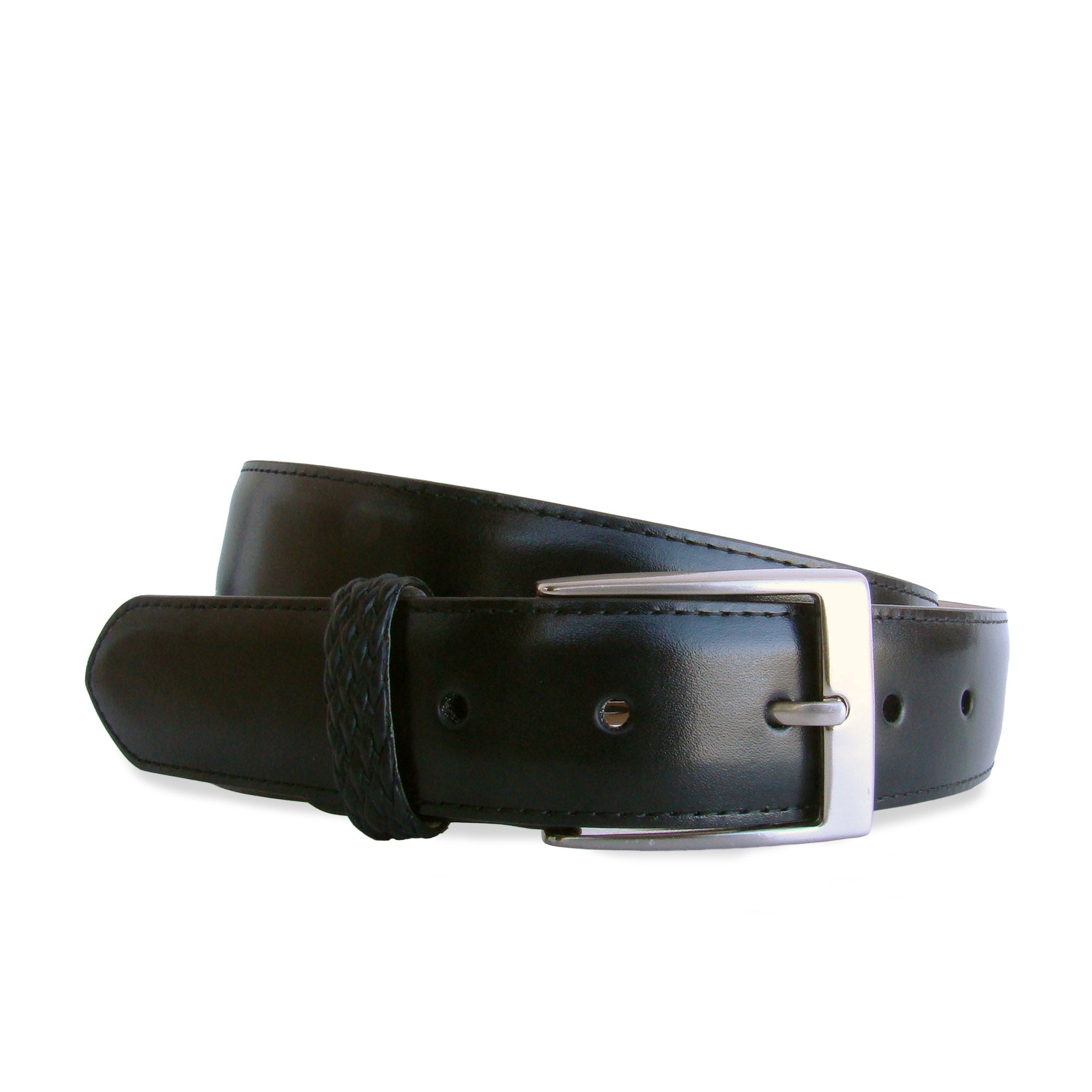 HENRY SARTORIAL x LEYVA Textured Edge Belt BLACK - Henry BucksBelts35AW230007 - BLCK - 34