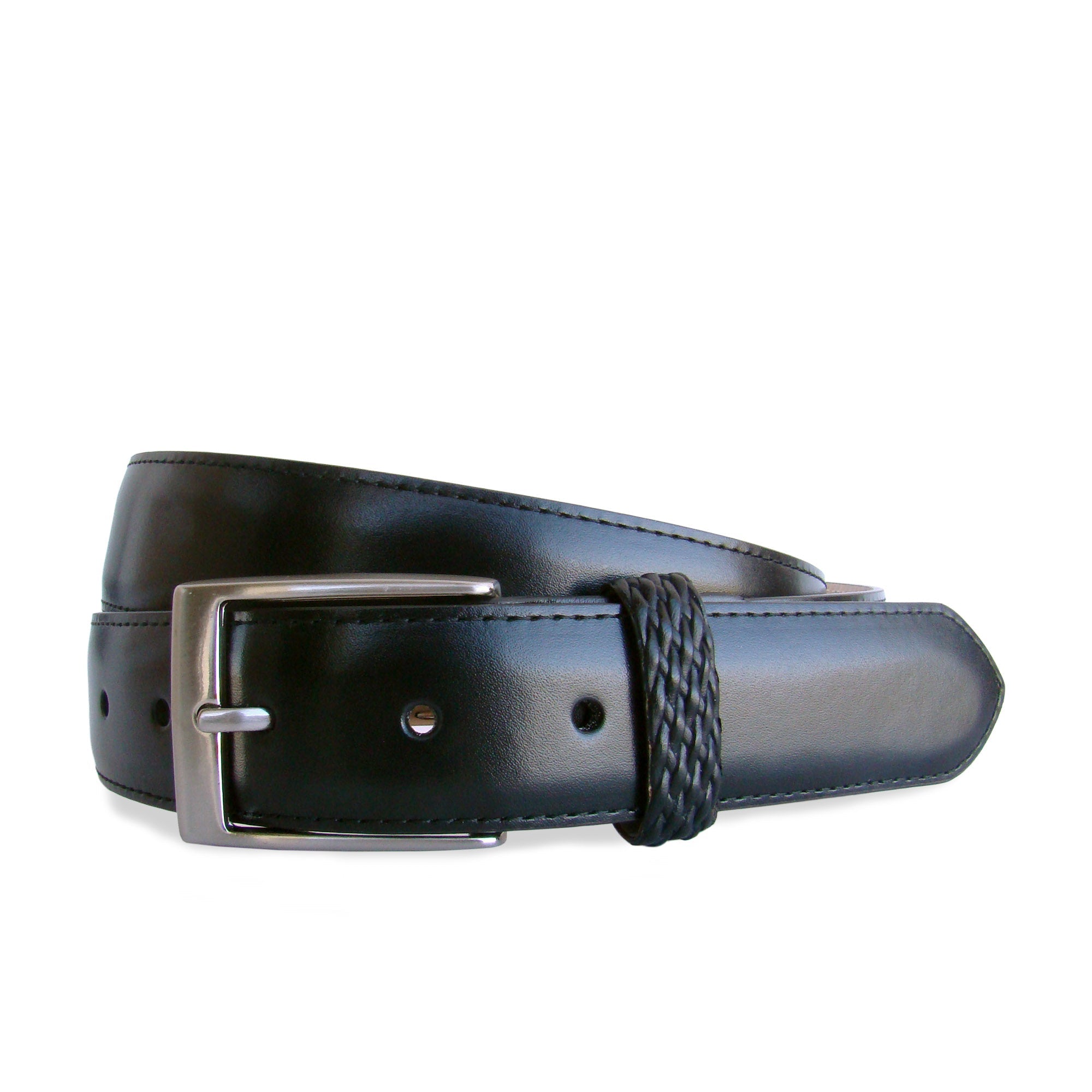 HENRY SARTORIAL x LEYVA Textured Edge Belt BLACK - Henry BucksBelts35AW230007 - BLCK - 34