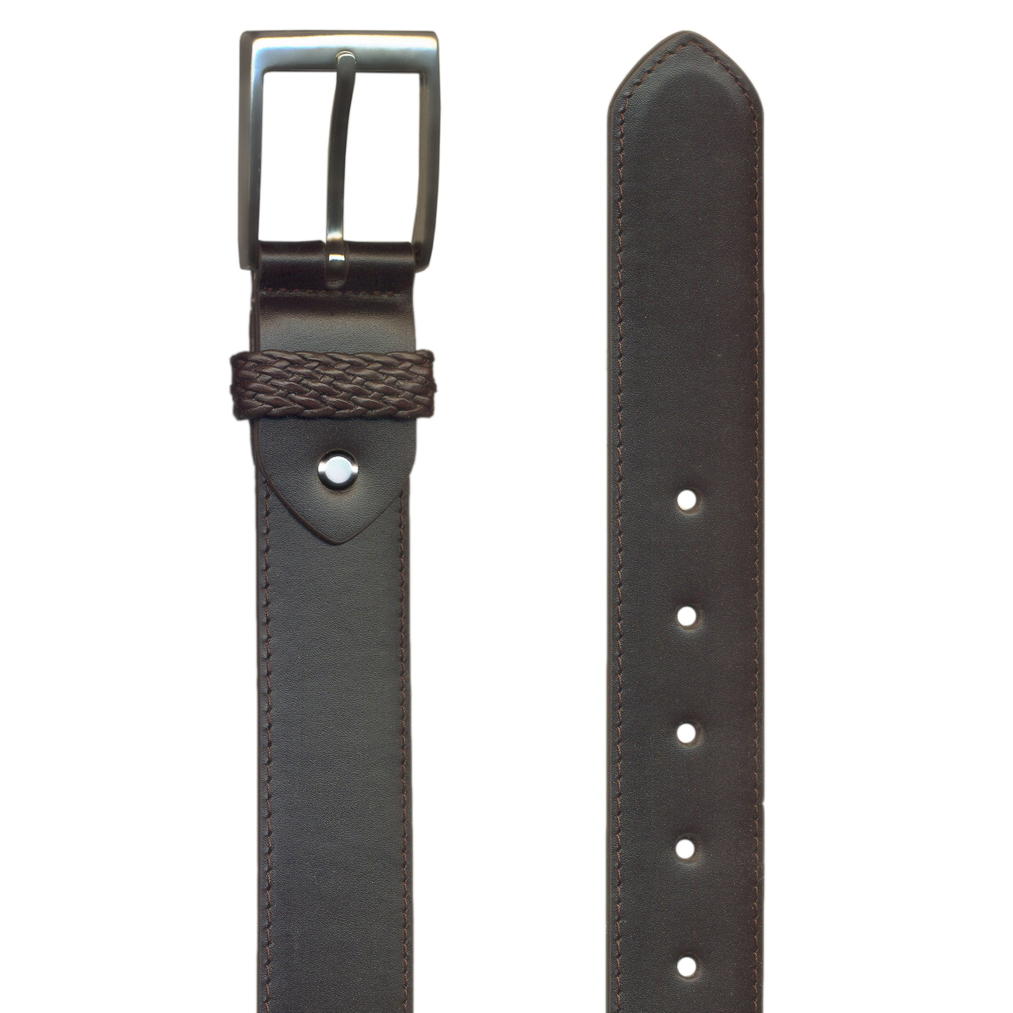 HENRY SARTORIAL x LEYVA Textured Edge Belt BROWN - Henry BucksBelts35AW230007 - BROWN - 34