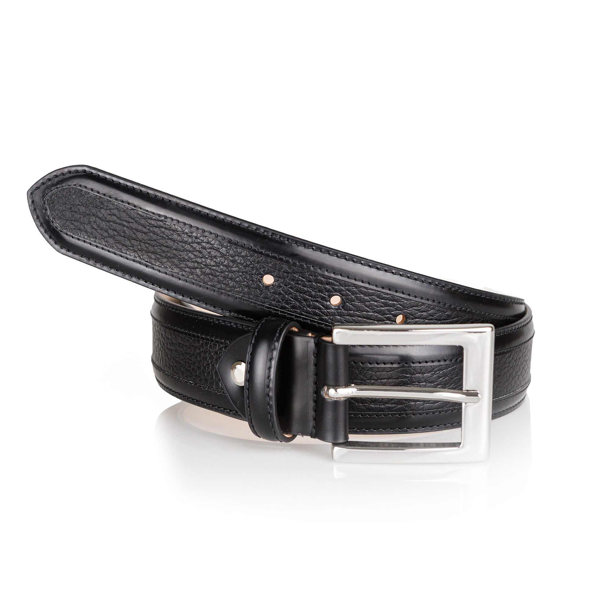 HENRY SARTORIAL x MARSDEN Two - Tone Belt BLACK - Henry BucksBelts80AW230006 - BLCK - 34"