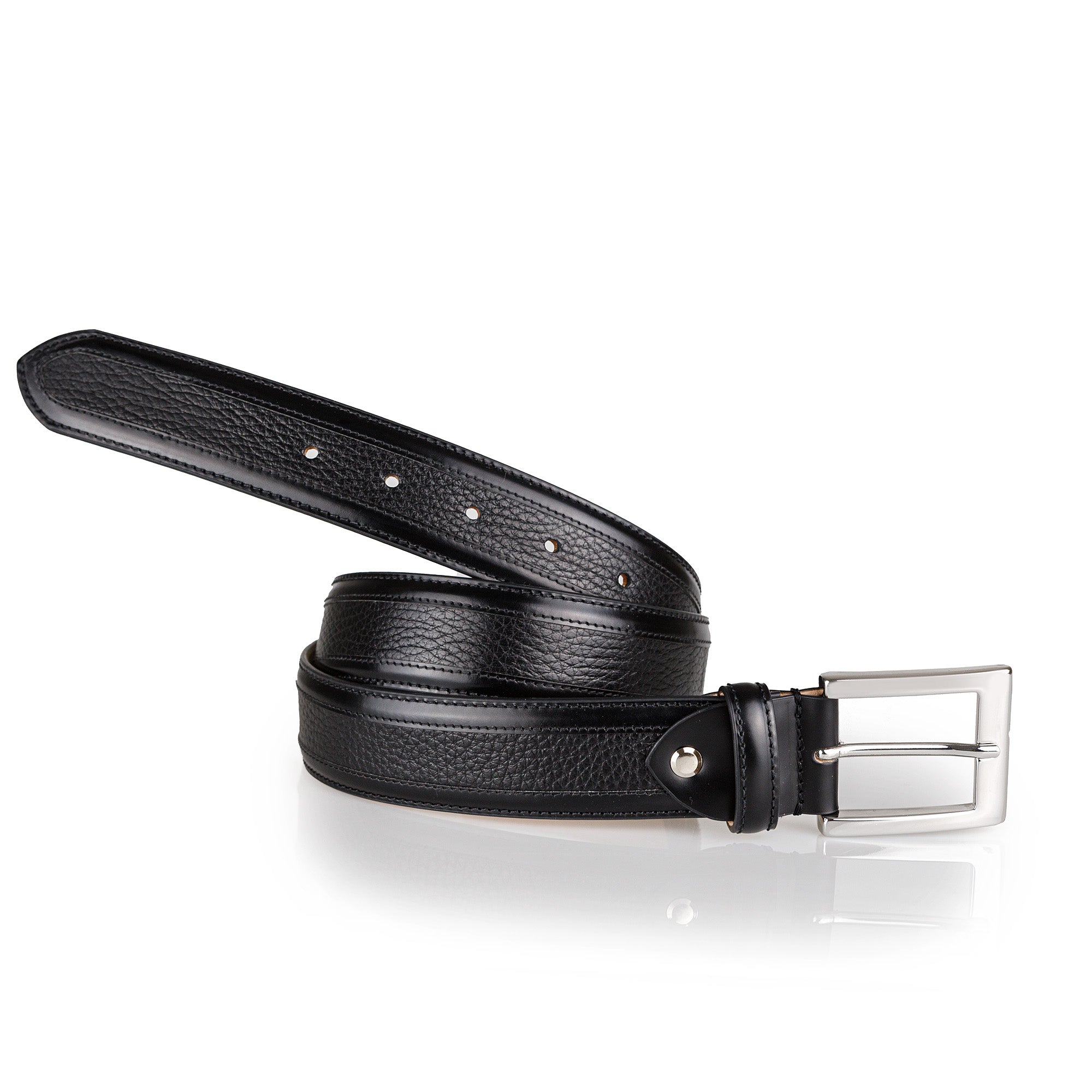 HENRY SARTORIAL x MARSDEN Two - Tone Belt BLACK - Henry BucksBelts80AW230006 - BLCK - 34"