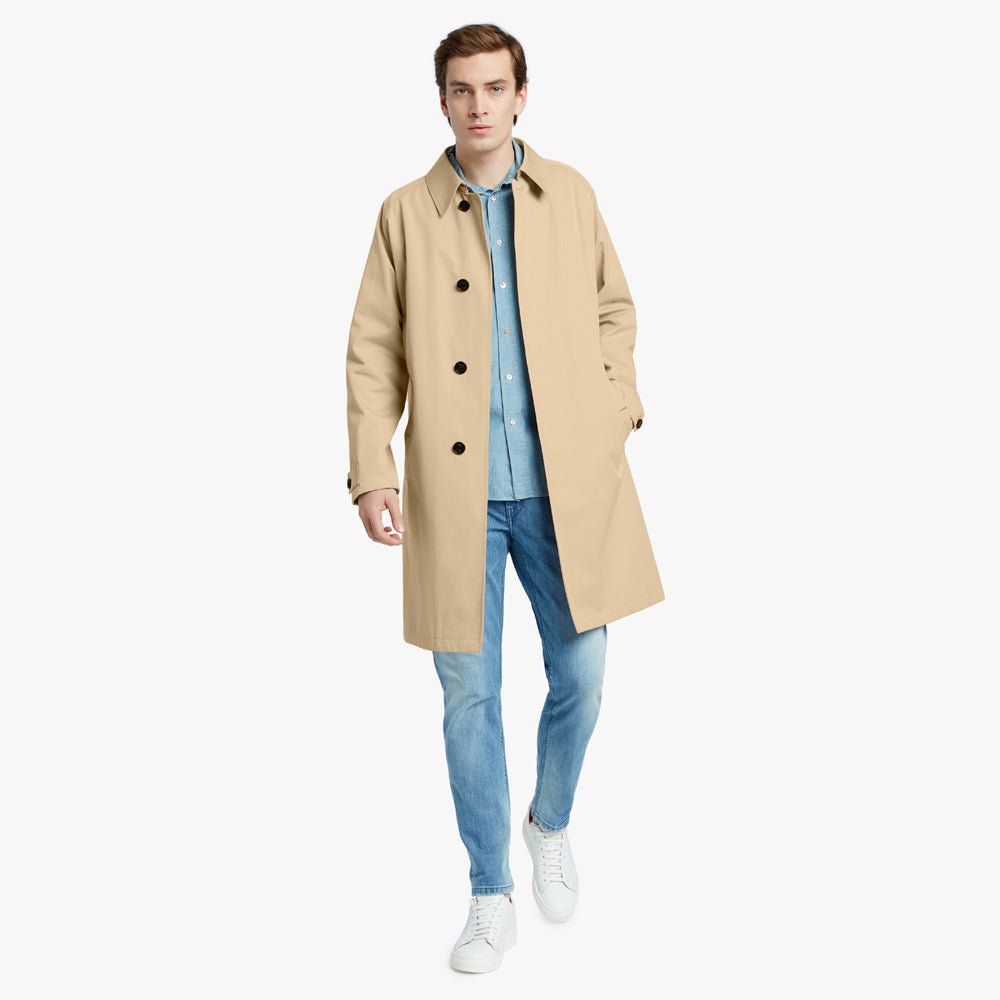 HENRY SARTORIAL X SEALUP Raglan Raincoat BEIGE REG Henry Bucks