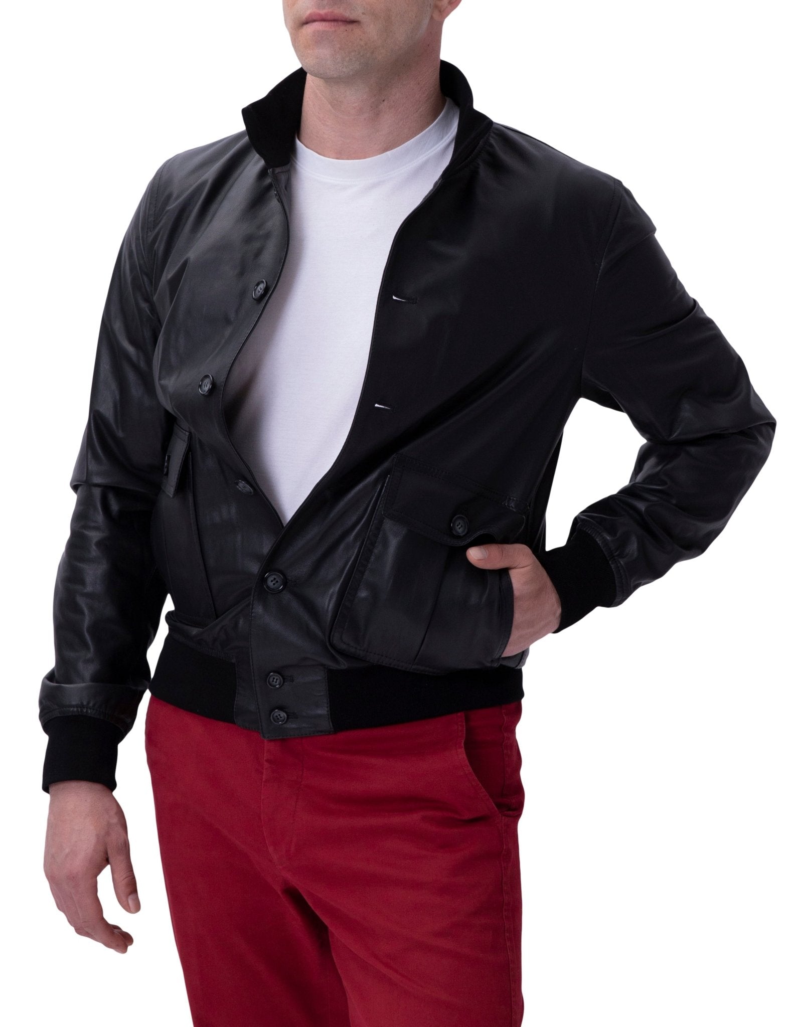 Henry Sartorial x Valstar Iconic Leather Jacket Black - Henry BucksCasual Jackets38AW201143 - BLCK - 48