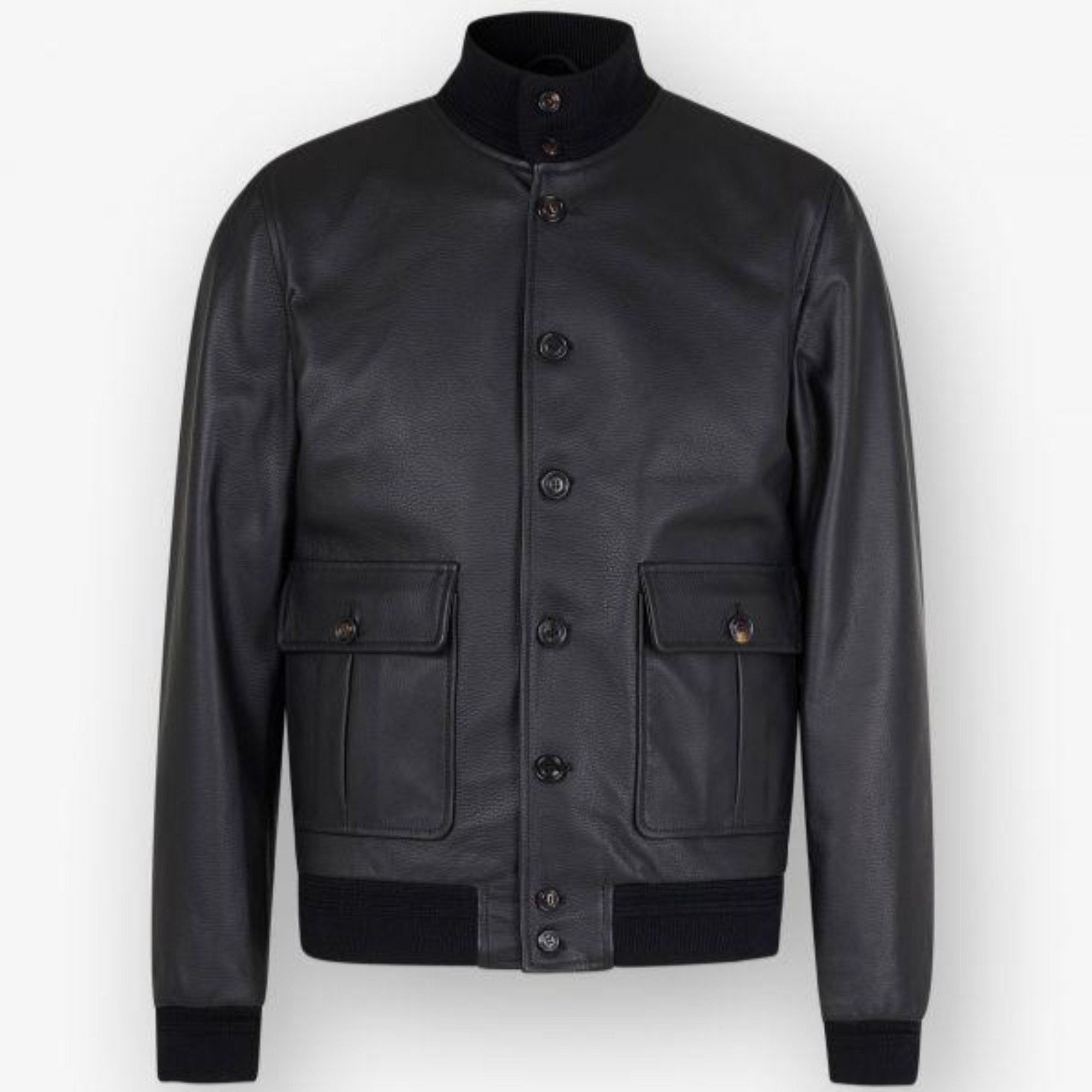 Henry Sartorial x Valstar Iconic Leather Jacket Black - Henry BucksCasual Jackets38AW201143 - BLCK - 48