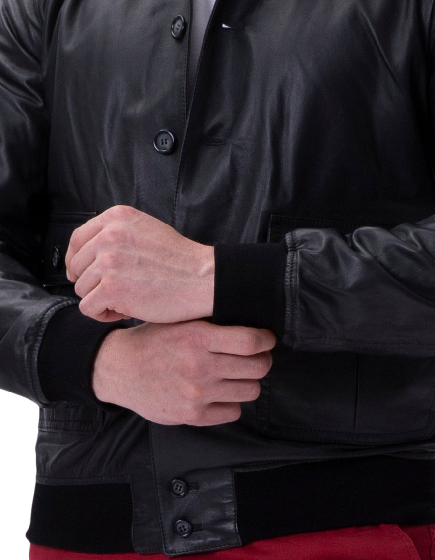 Henry Sartorial x Valstar Iconic Leather Jacket Black - Henry BucksCasual Jackets38AW201143 - BLCK - 48