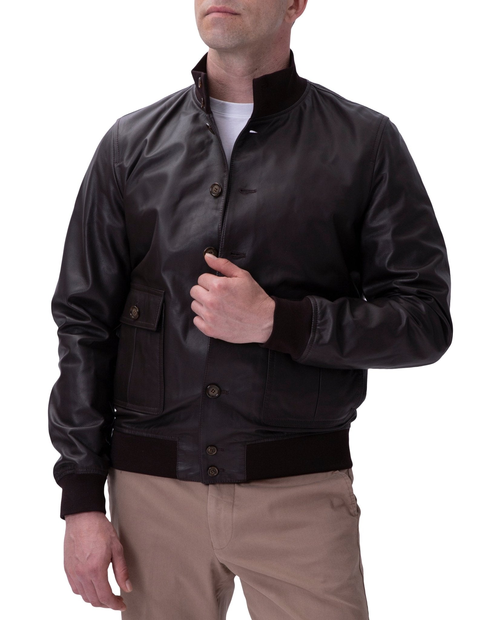 Henry Sartorial x Valstar Iconic Leather Jacket Caffe - Henry BucksCasual Jackets38AW201143 - CAFFE - 48