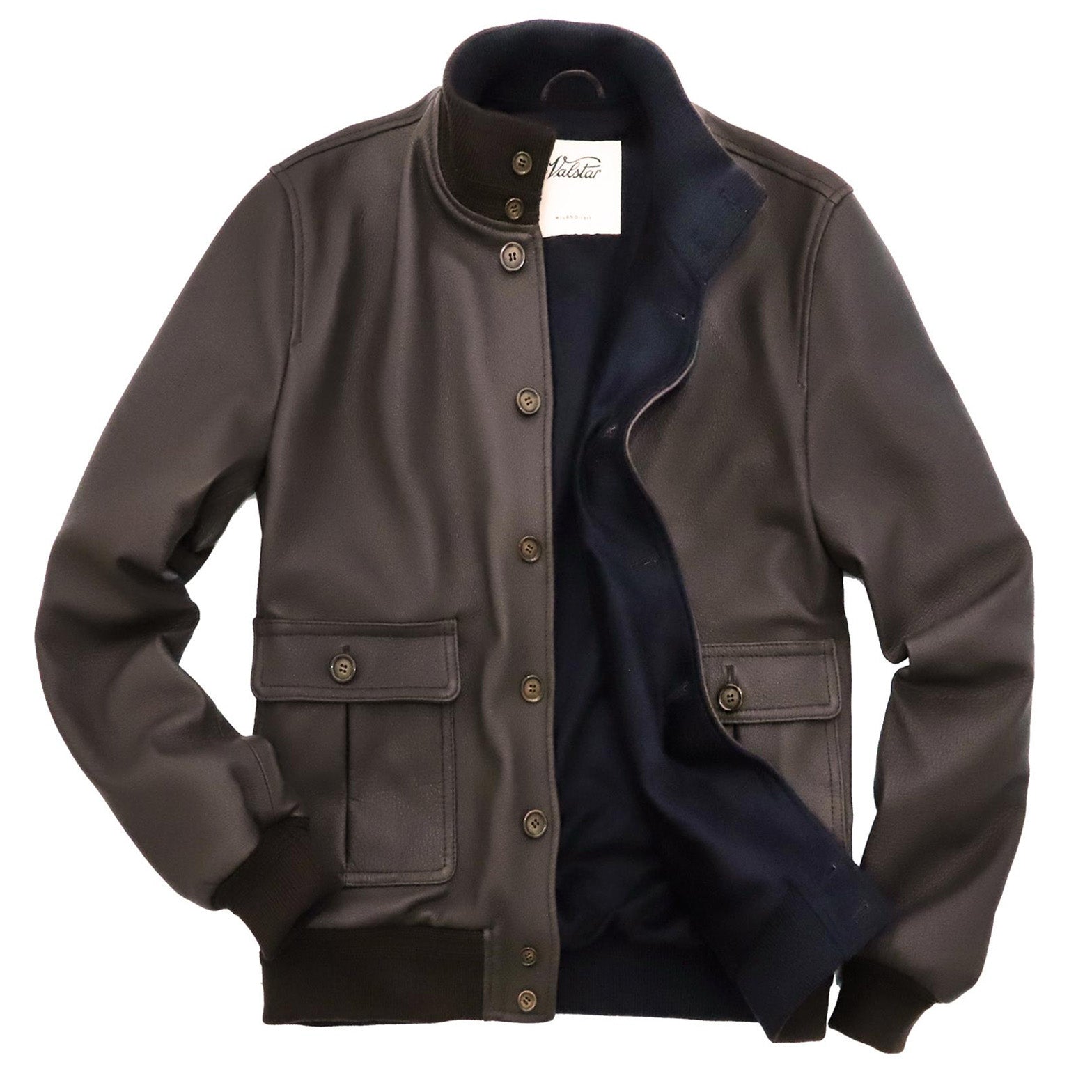 Henry Sartorial x Valstar Iconic Leather Jacket Caffe - Henry BucksCasual Jackets38AW201143 - CAFFE - 48