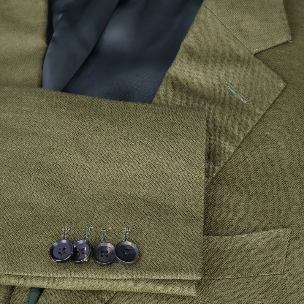 HENRY Unstructured Linen Jacket OLIVE - Henry Bucks