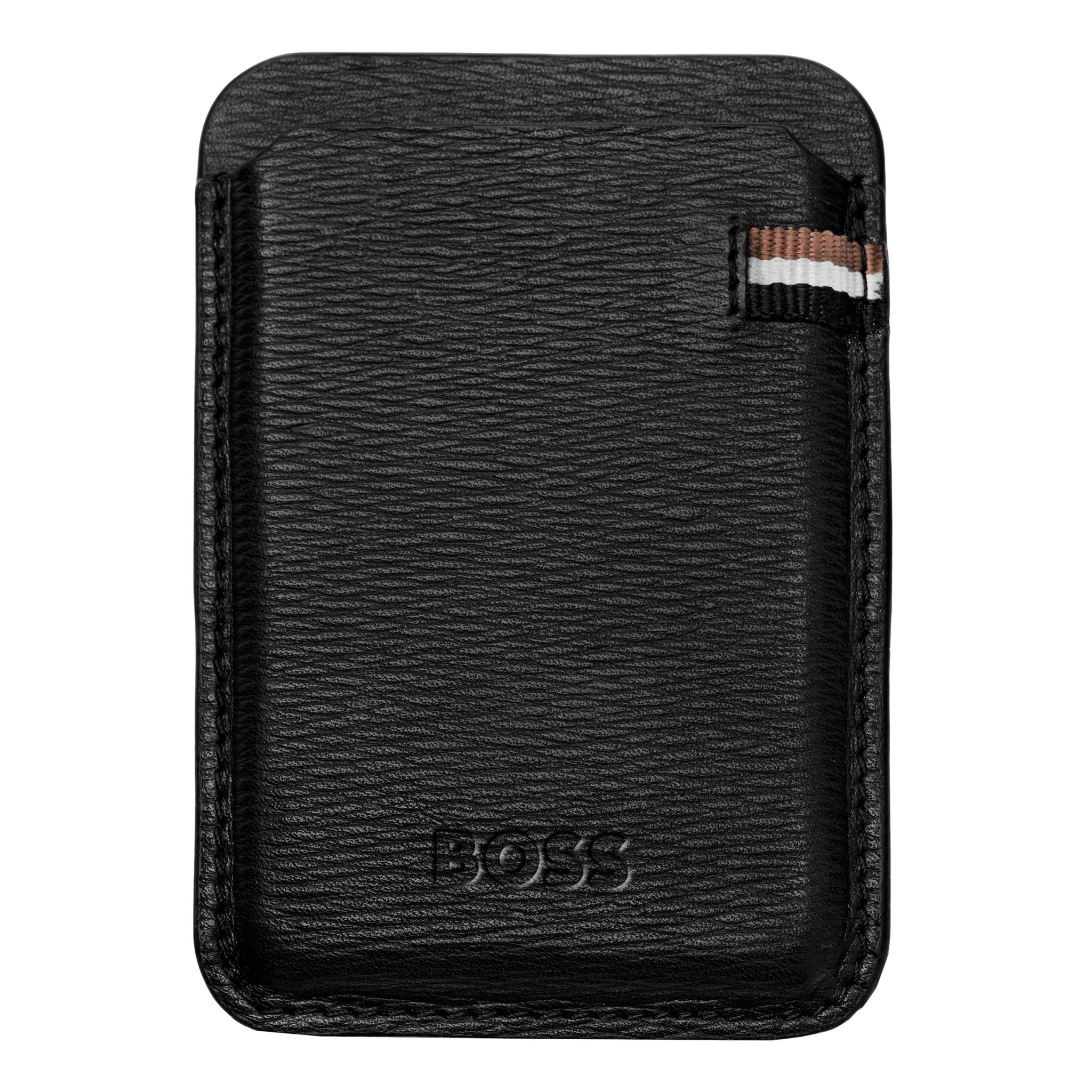 HUGO BOSS Leather Phone Card Holder ICONIC BLACK - Henry Bucks