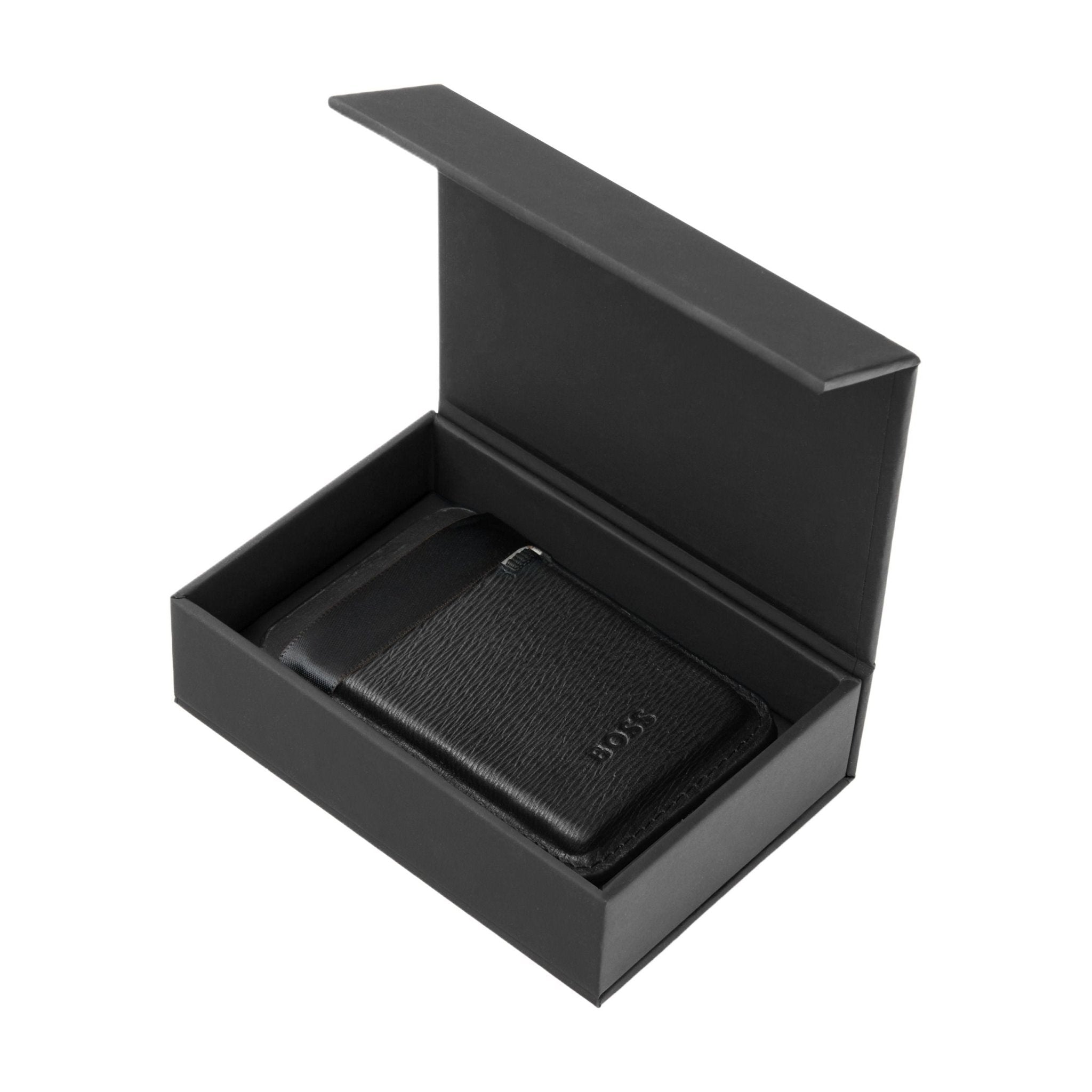 HUGO BOSS Leather Phone Card Holder ICONIC BLACK - Henry Bucks
