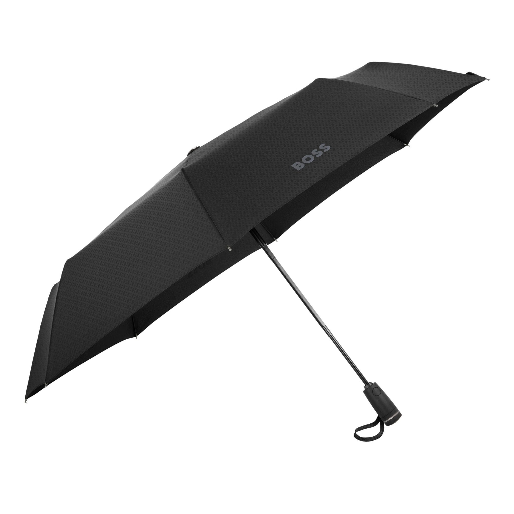 HUGO BOSS Pocket Umbrella BLACK & GUN - Henry Bucks