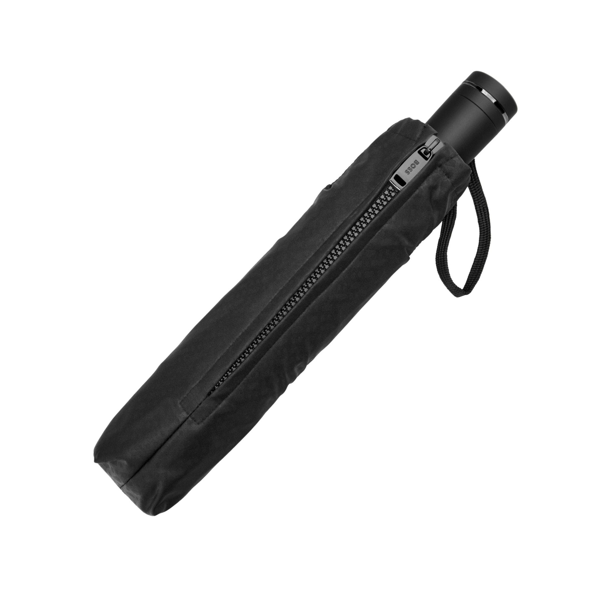 HUGO BOSS Pocket Umbrella BLACK & GUN - Henry Bucks