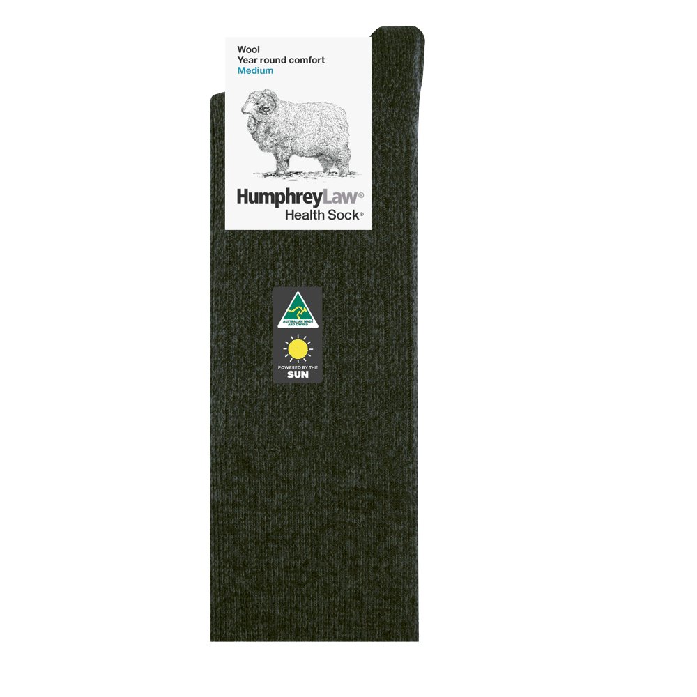 HUMPHREY LAW Wool Health Sock BLACK - Henry BucksSocks1700007 - BLCK - REG