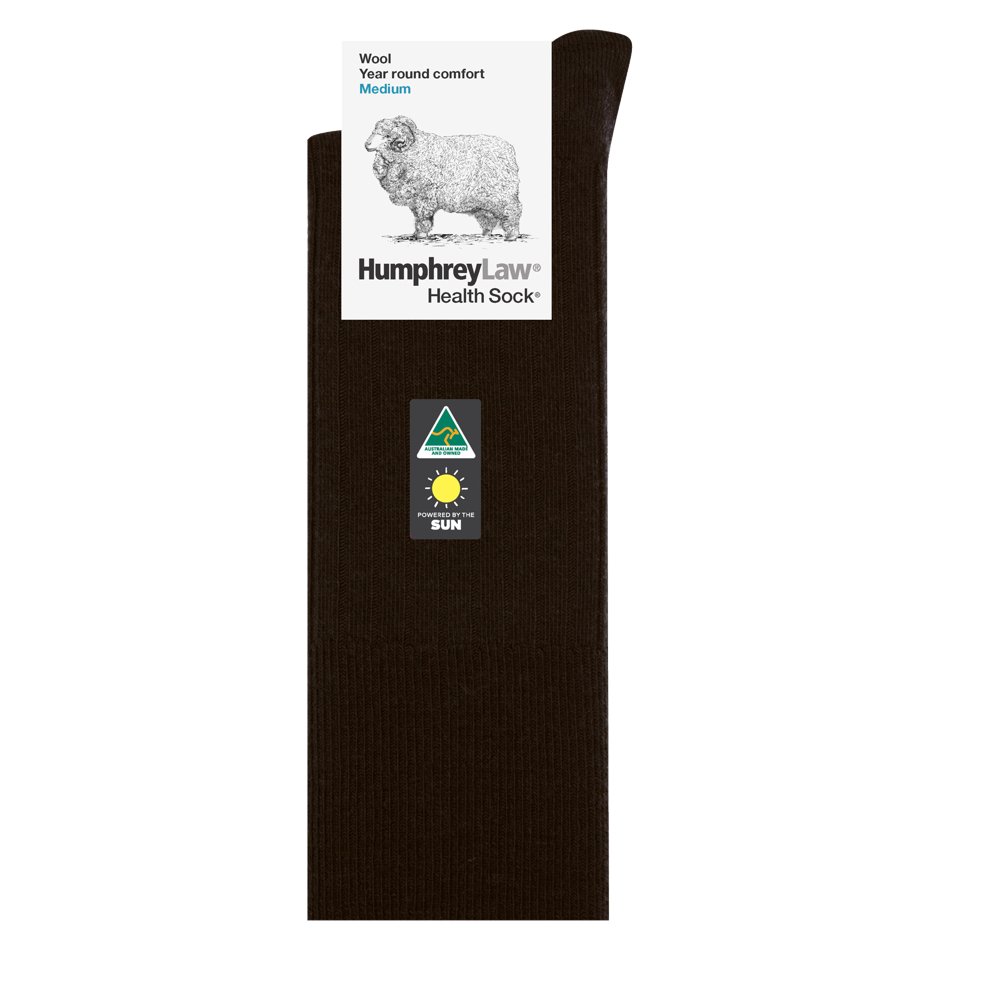 HUMPHREY LAW Wool Health Sock BLACK - Henry BucksSocks1700007 - BLCK - REG