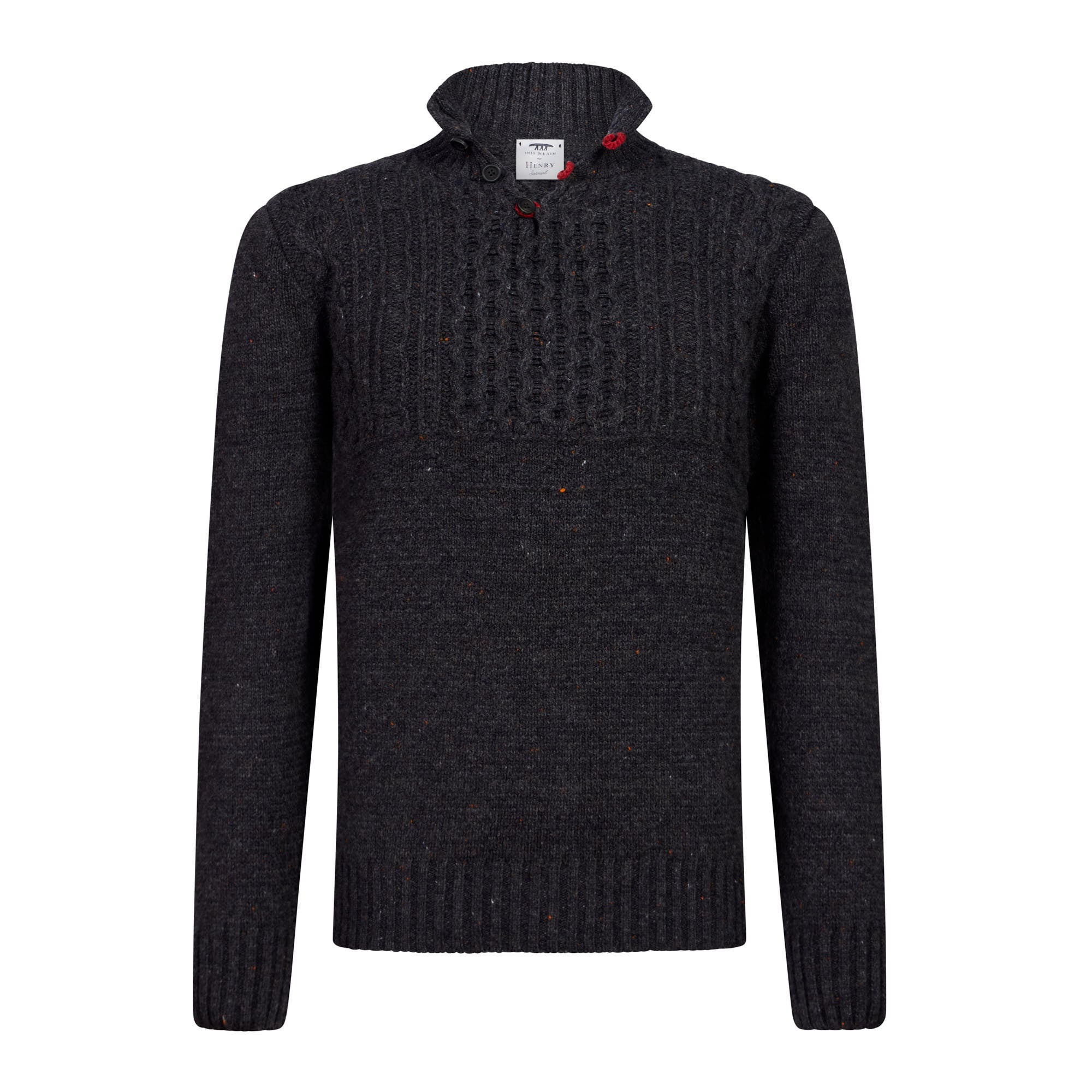 INIS MEAIN Mairtin Sweater GREY - Henry BucksKnitwear46AW240002 - GREY - M