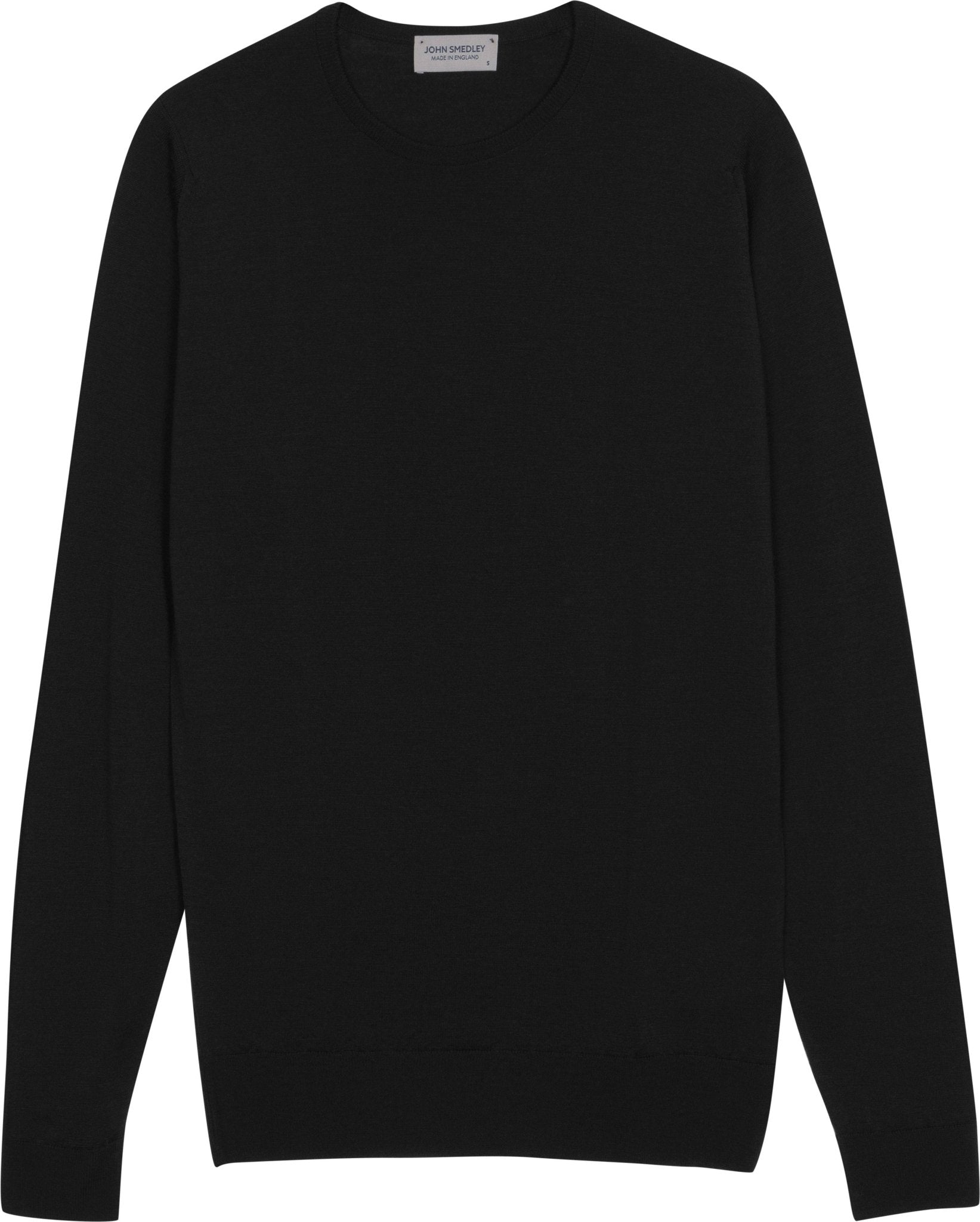 JOHN SMEDLEY 100% Merino Pullover BLACK - Henry BucksKnitwear62AW240008 - BLCK - M