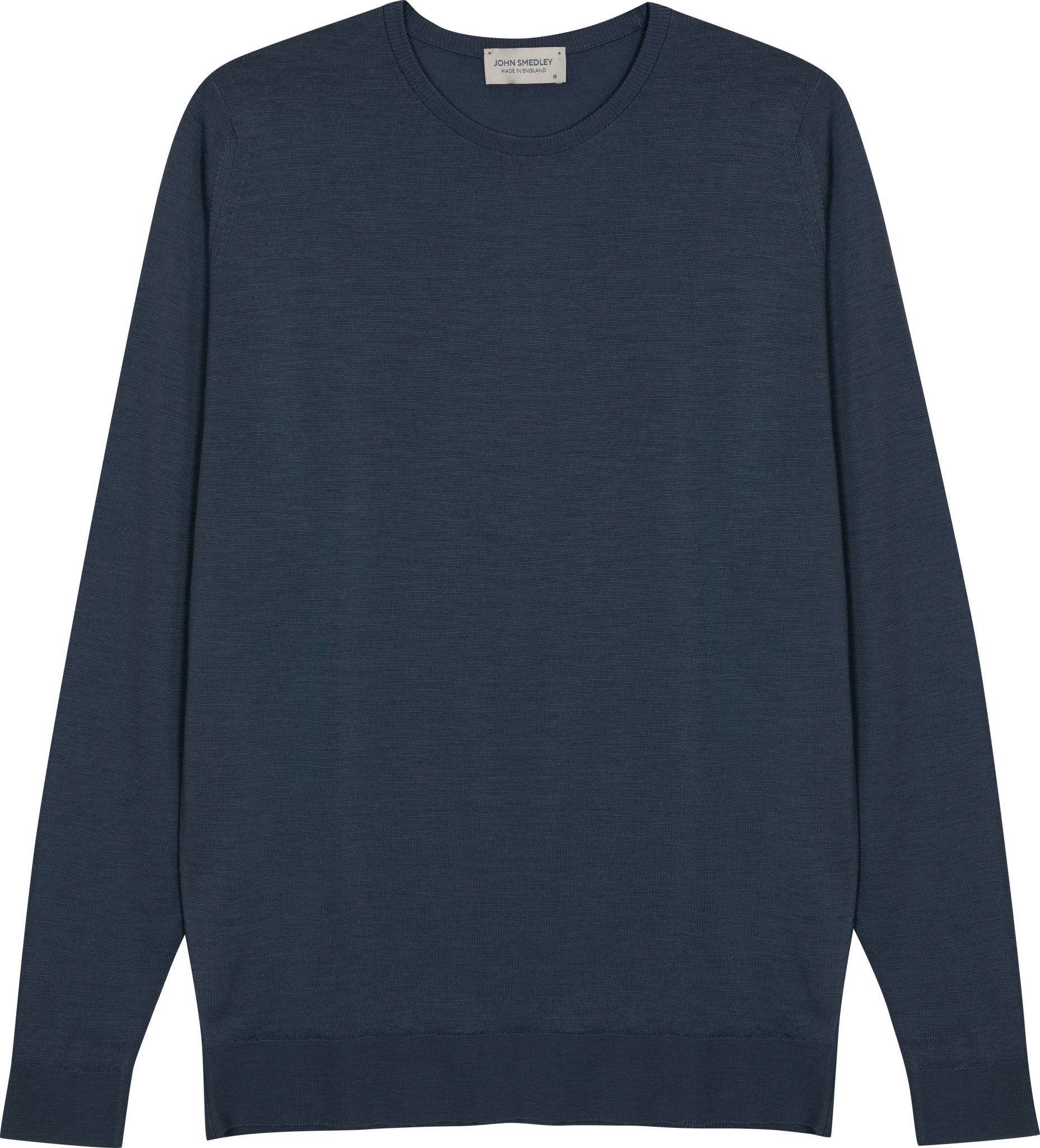 JOHN SMEDLEY 100% Merino Pullover SMOKE BLUE - Henry BucksKnitwear62AW240008 - SMKBLU - M