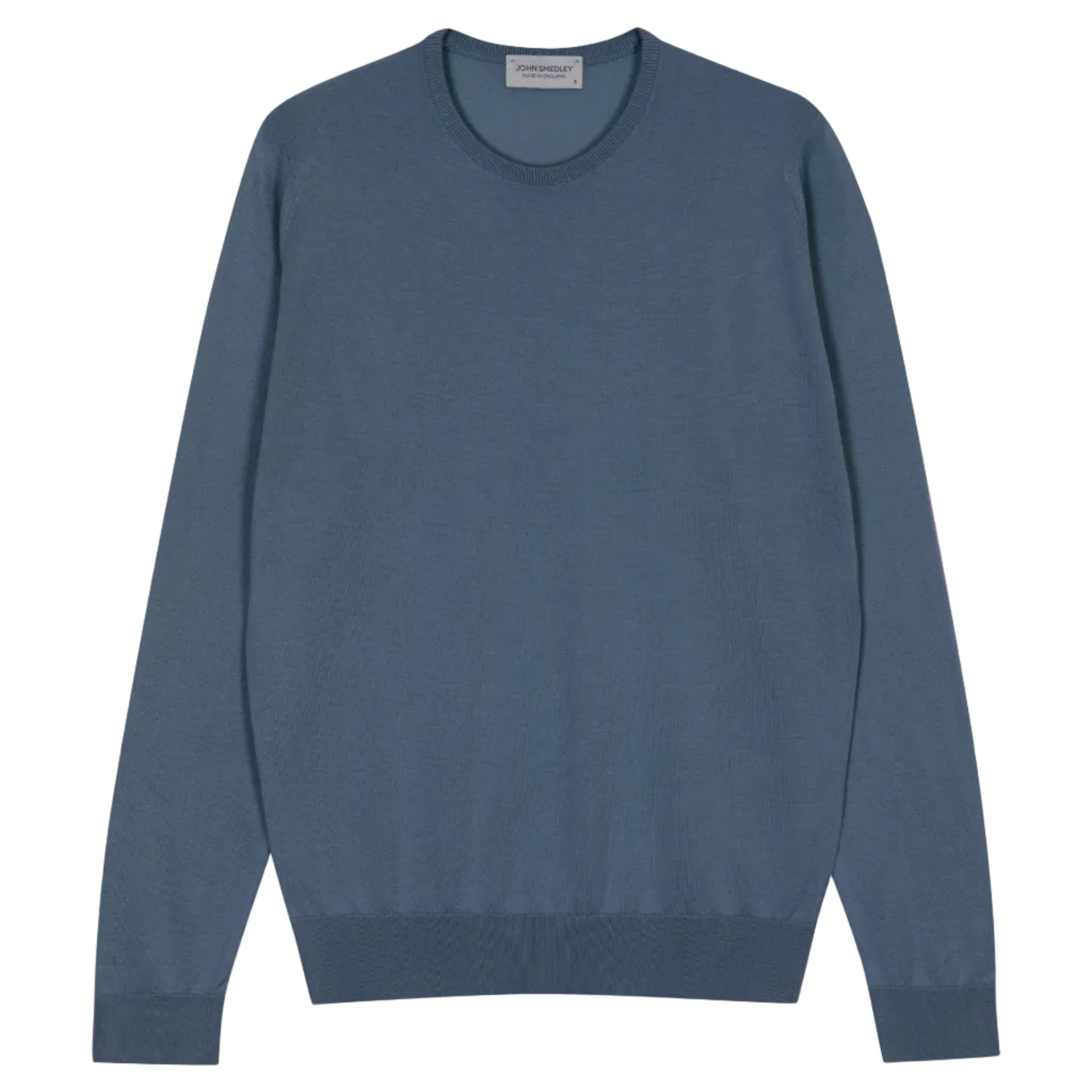 JOHN SMEDLEY Hatfield Crew Neck Knit DELFT BLUE - Henry Bucks