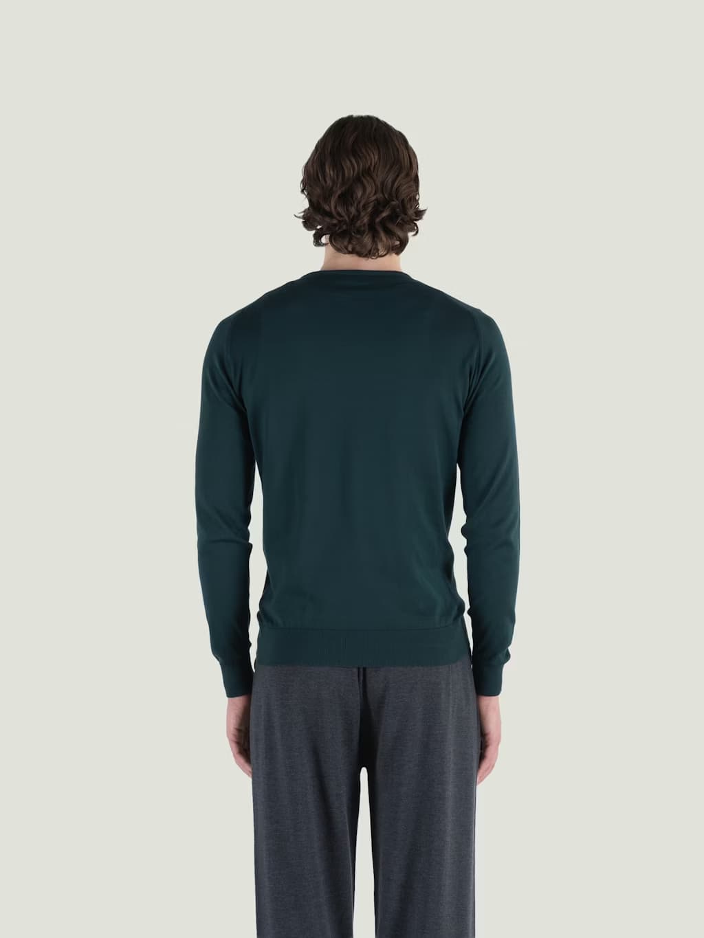 JOHN SMEDLEY Hatfield Crew Neck Knit RAINFOREST - Henry Bucks