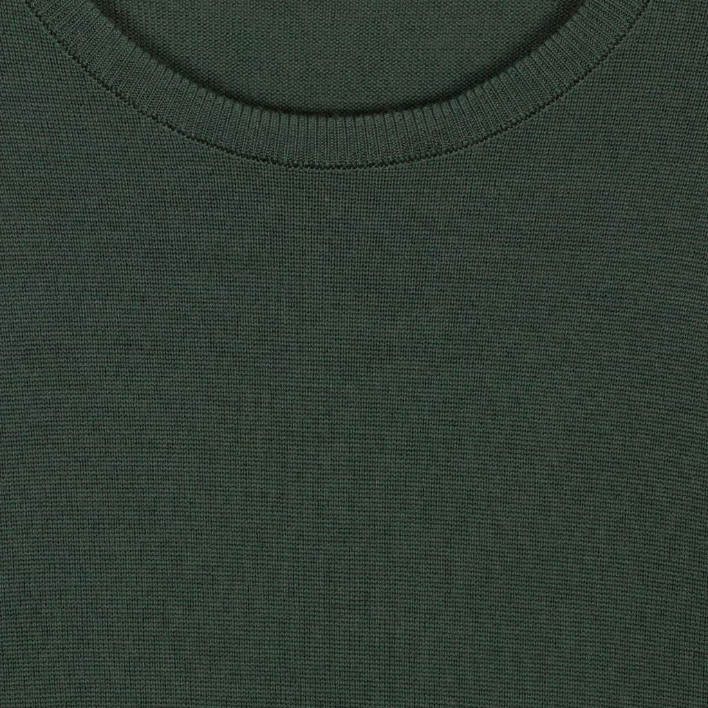 JOHN SMEDLEY Merino Crew Neck GREEN - Henry Bucks