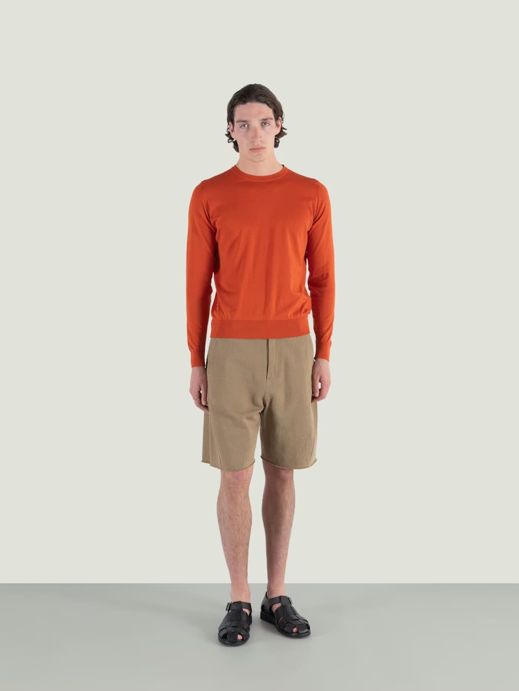 JOHN SMEDLEY Rowland Crew Neck Knit WYVERN RED - Henry Bucks