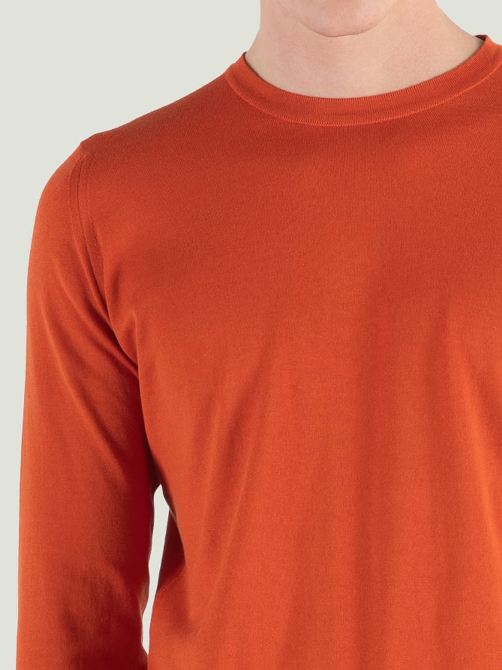JOHN SMEDLEY Rowland Crew Neck Knit WYVERN RED - Henry Bucks