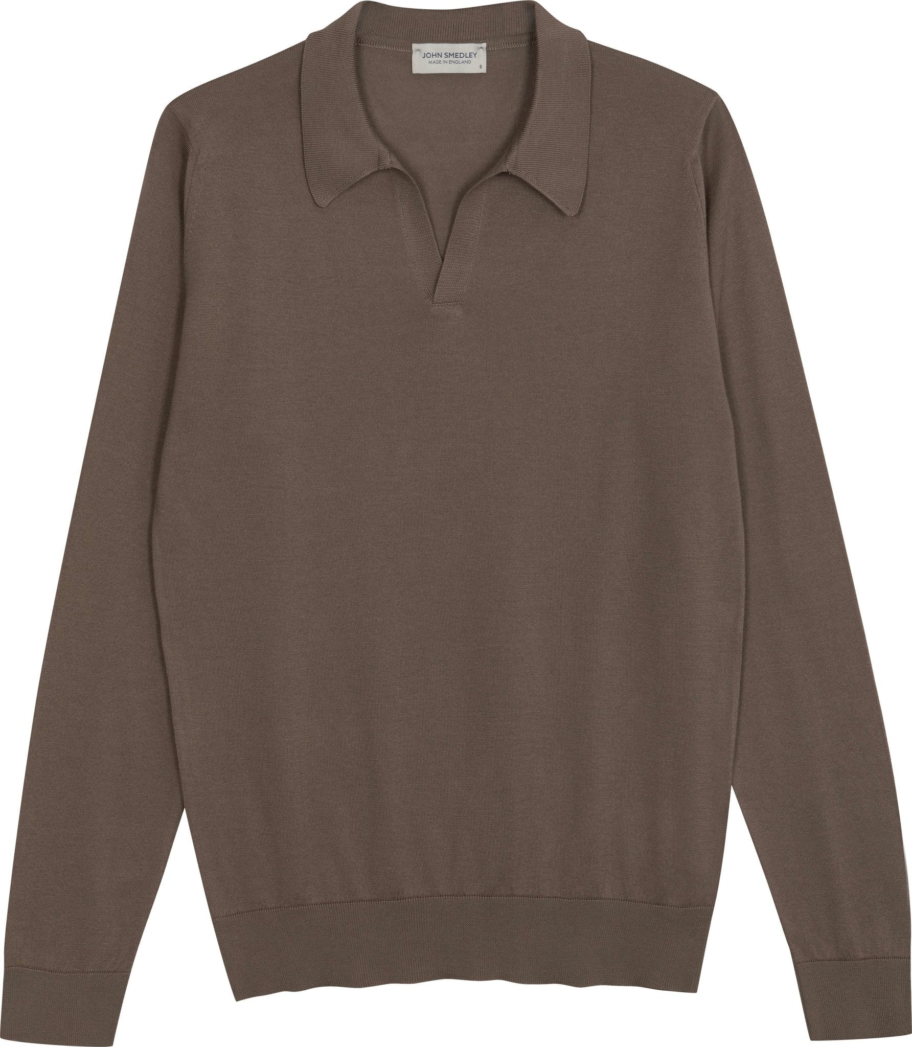 JOHN SMEDLEY Skipper Long Sleeve Cotton Polo Shirt MUSK - Henry BucksPolo61SS240004 - MUSK - M