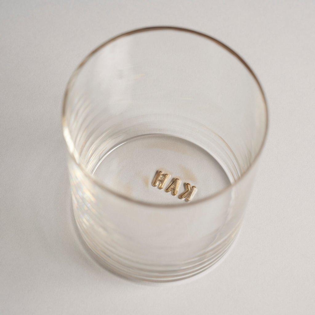 KAH - Katie - Ann Houghton Silver Rimmed Whiskey Glass - Henry Bucks