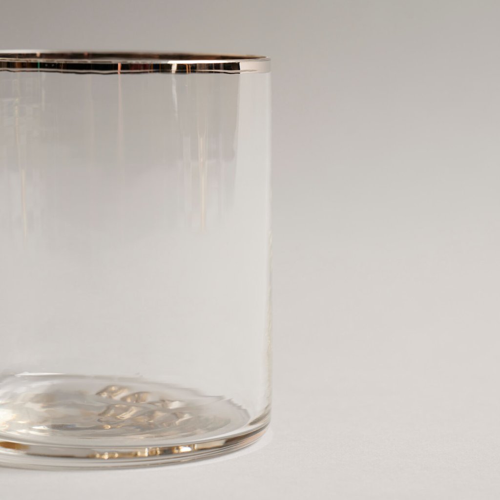 KAH - Katie - Ann Houghton Silver Rimmed Whiskey Glass - Henry Bucks