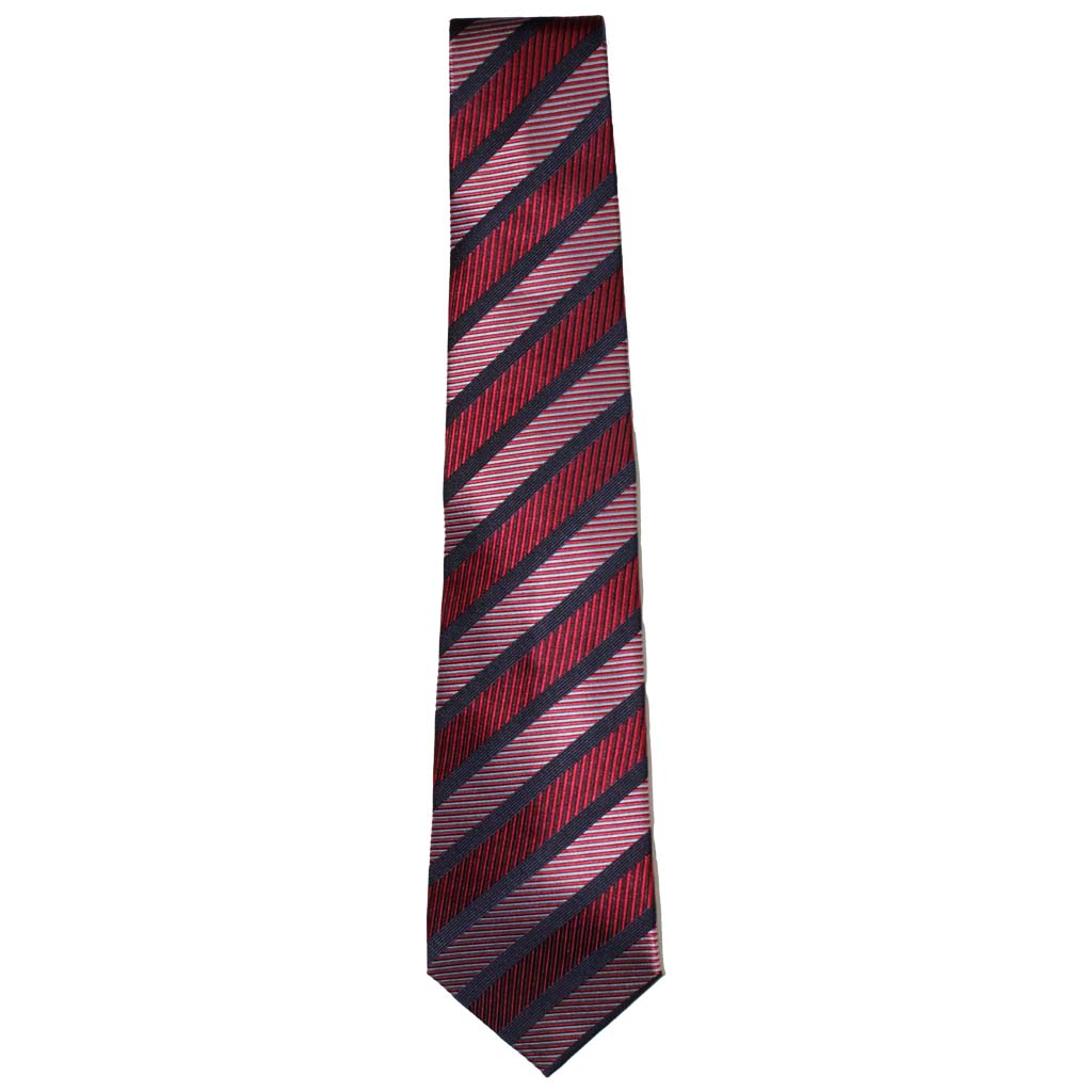 LANVIN Printed Silk Tie 8cm RED - Henry Bucks