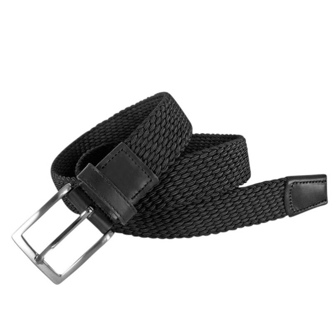LEYVA Elastic Braided Belt BLACK - Henry BucksBelts52AW21225 - BLCK - 34"