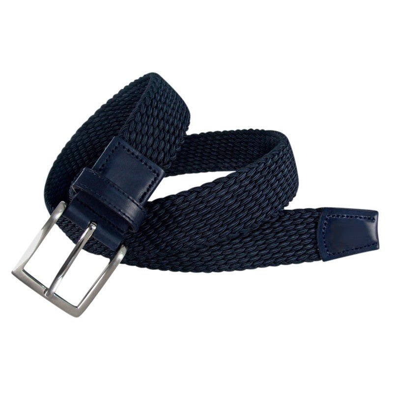 LEYVA Elastic Braided Belt NAVY - Henry BucksBelts52AW21225 - NAVY - 34"