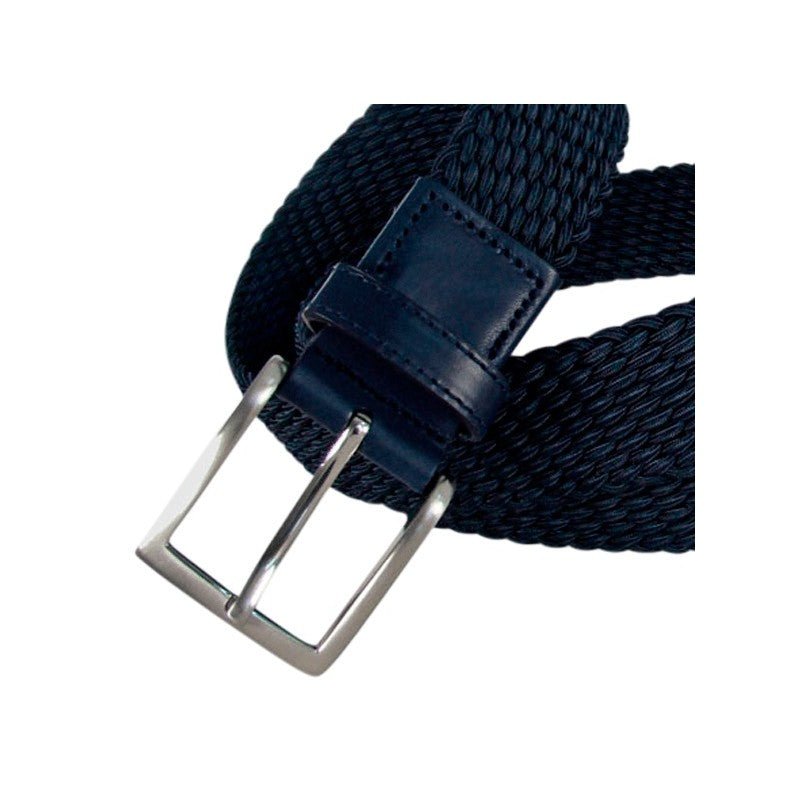 LEYVA Elastic Braided Belt NAVY - Henry BucksBelts52AW21225 - NAVY - 34"