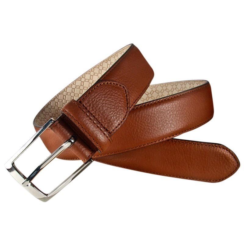 LEYVA Grained Calf Leather Men's Belt 209 - Henry BucksBelts3400211 - COGN - 30