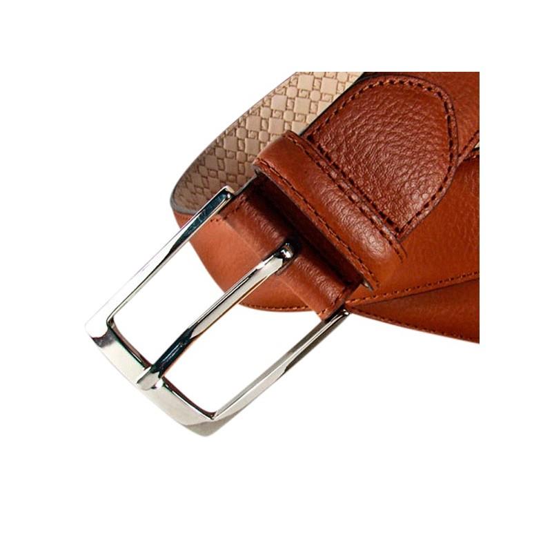 LEYVA Grained Calf Leather Men's Belt 209 - Henry BucksBelts3400211 - COGN - 30