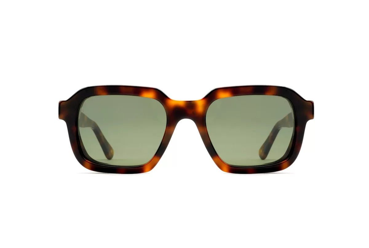 L.G.R RAFFAELLO EXPLORER Sunglasses Havana Maculato 39 // Green G15 - Henry Bucks