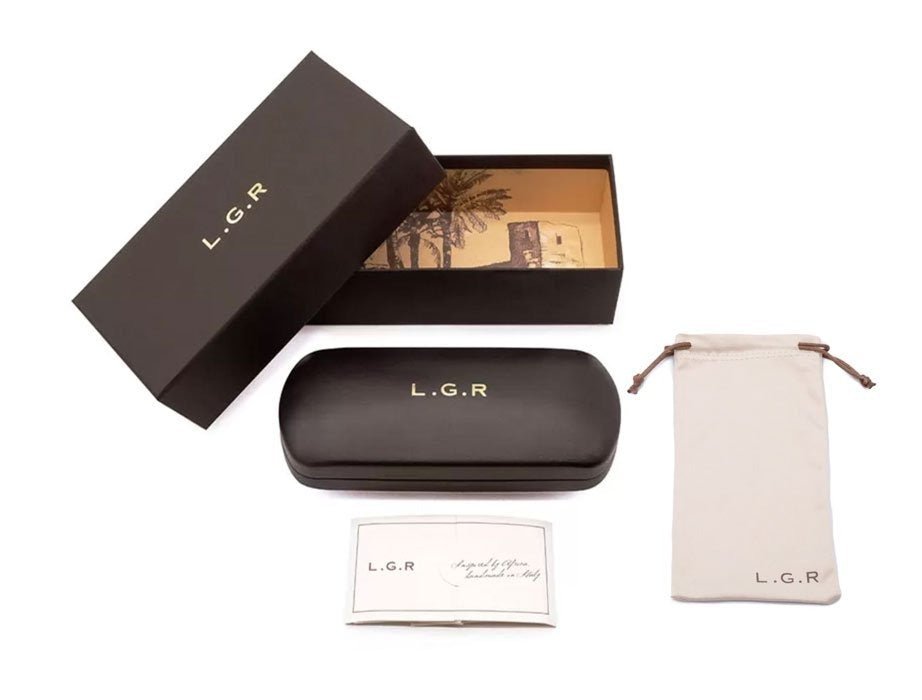 L.G.R RAFFAELLO Men's Sunglasses Havana Maculato 39 // Blue HD Gradient - Henry Bucks