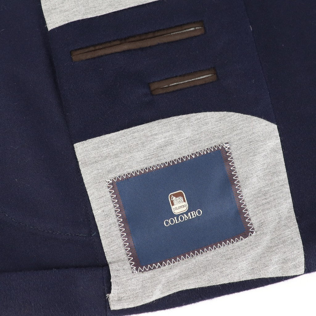 LUBIAM 1911 Beaver Wool Solid Single Breasted Blazer NAVY - Henry Bucks