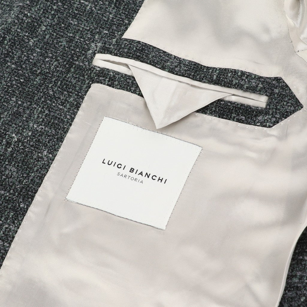 LUBIAM 1911 Boucle Alpaca Wool Single Breasted Blazer OLIVE - Henry Bucks