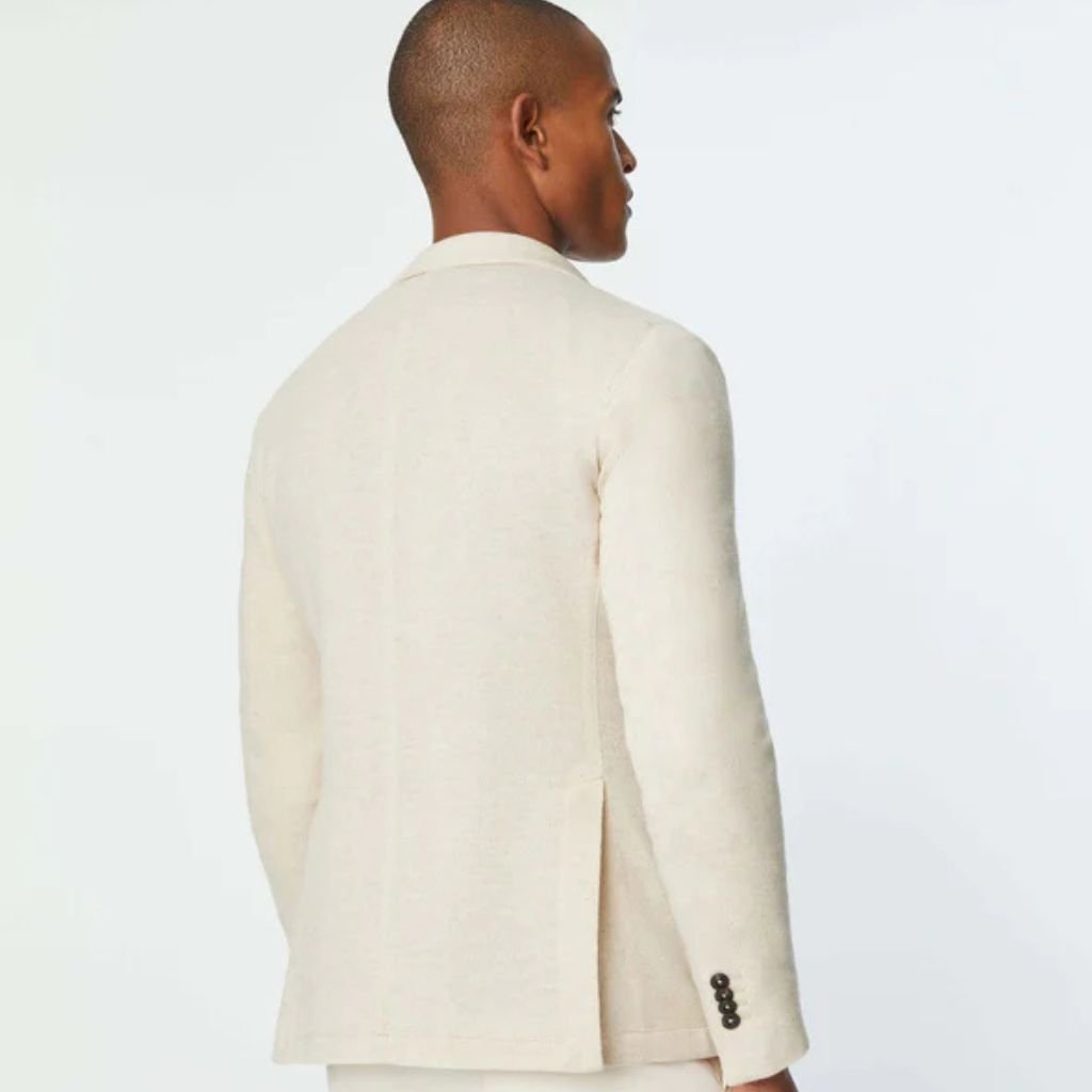 LUBIAM 1911 Cashmere Blend Double Breasted Blazer SAND REG - Henry Bucks