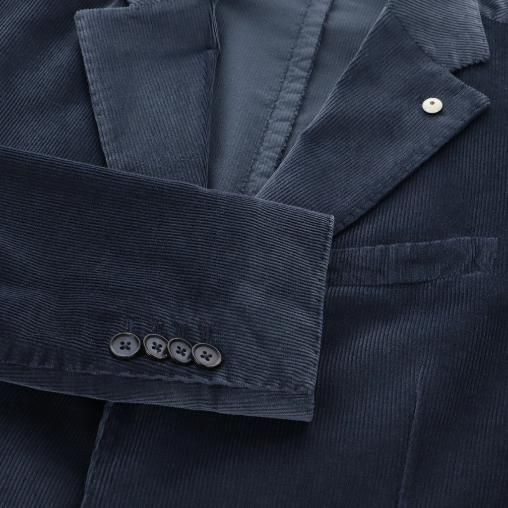 LUBIAM 1911 Cotton Stretch Single Breasted Blazer BLUE - Henry Bucks