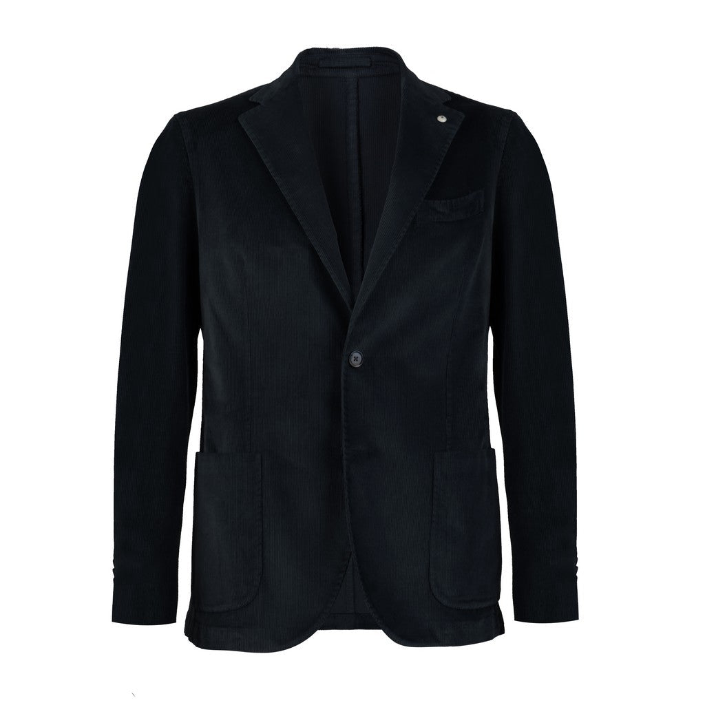 LUBIAM 1911 Cotton Stretch Single Breasted Blazer NAVY - Henry Bucks