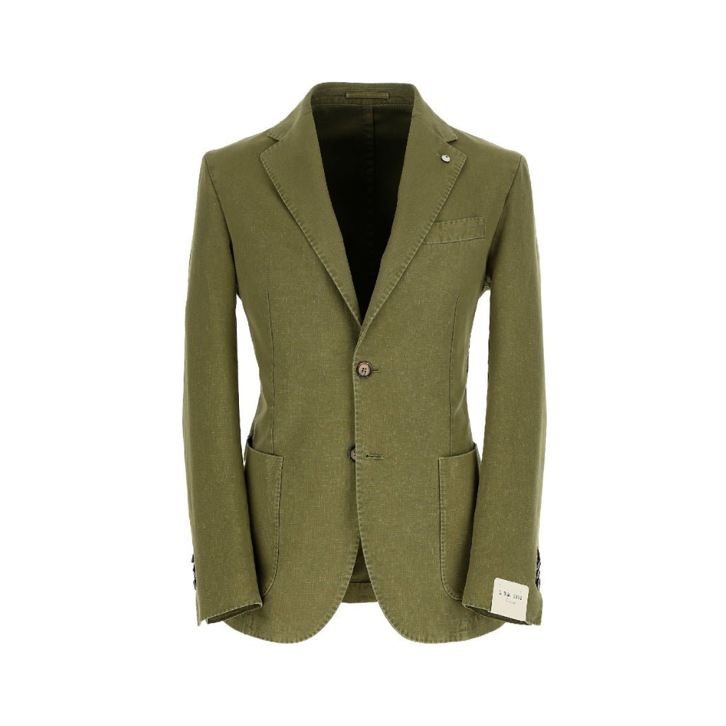 LUBIAM 1911 Garment Dyed Cotton Blazer MILITARY GREEN REG - Henry Bucks