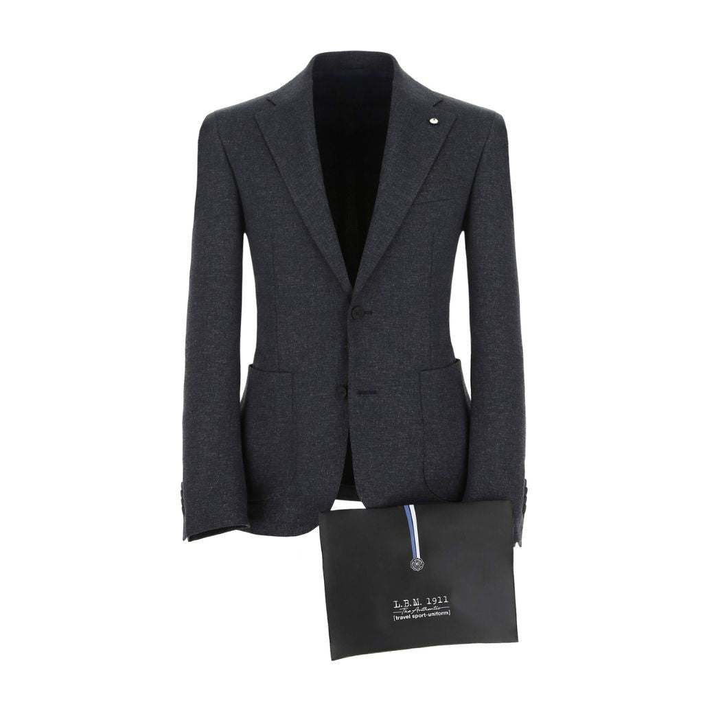 LUBIAM 1911 Notch Lapel Single Breasted Blazer DARK DENIM REG - Henry Bucks