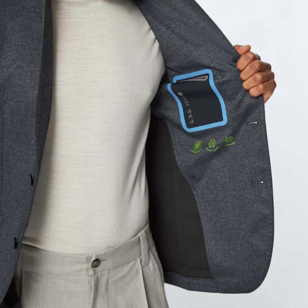 LUBIAM 1911 Notch Lapel Single Breasted Blazer DARK DENIM REG - Henry Bucks