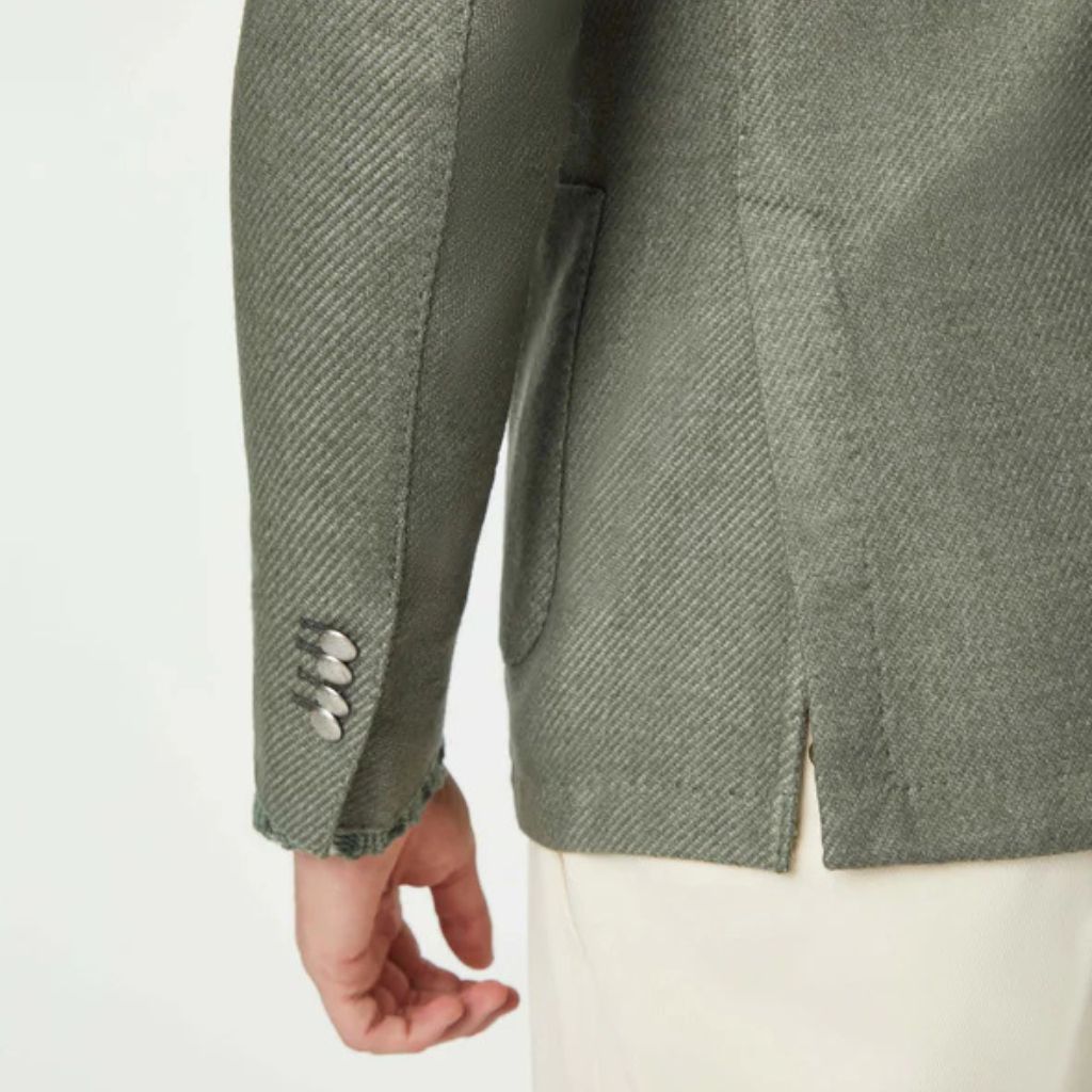 LUBIAM 1911 Notch Lapel Single Breasted Blazer OLIVE REG - Henry Bucks