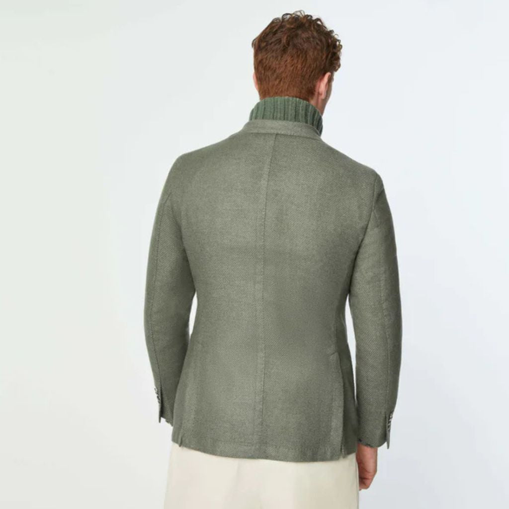 LUBIAM 1911 Notch Lapel Single Breasted Blazer OLIVE REG - Henry Bucks
