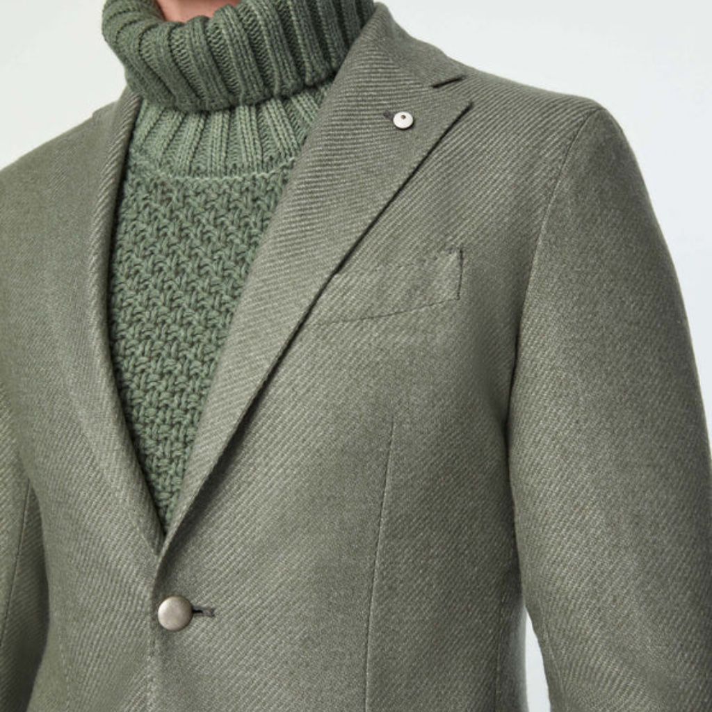 LUBIAM 1911 Notch Lapel Single Breasted Blazer OLIVE REG - Henry Bucks