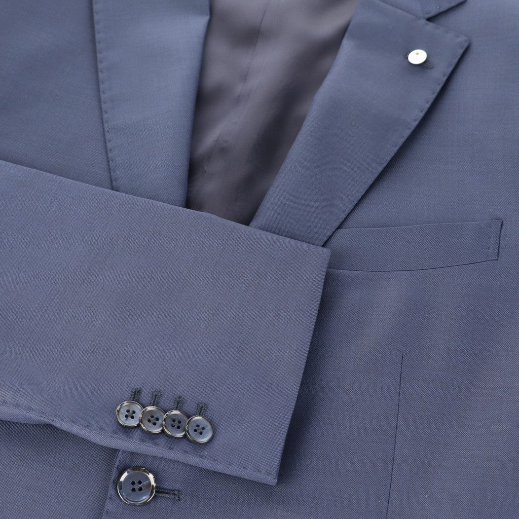 LUBIAM 1911 Wool Single Breasted Notch Suit NAVY - Henry Bucks