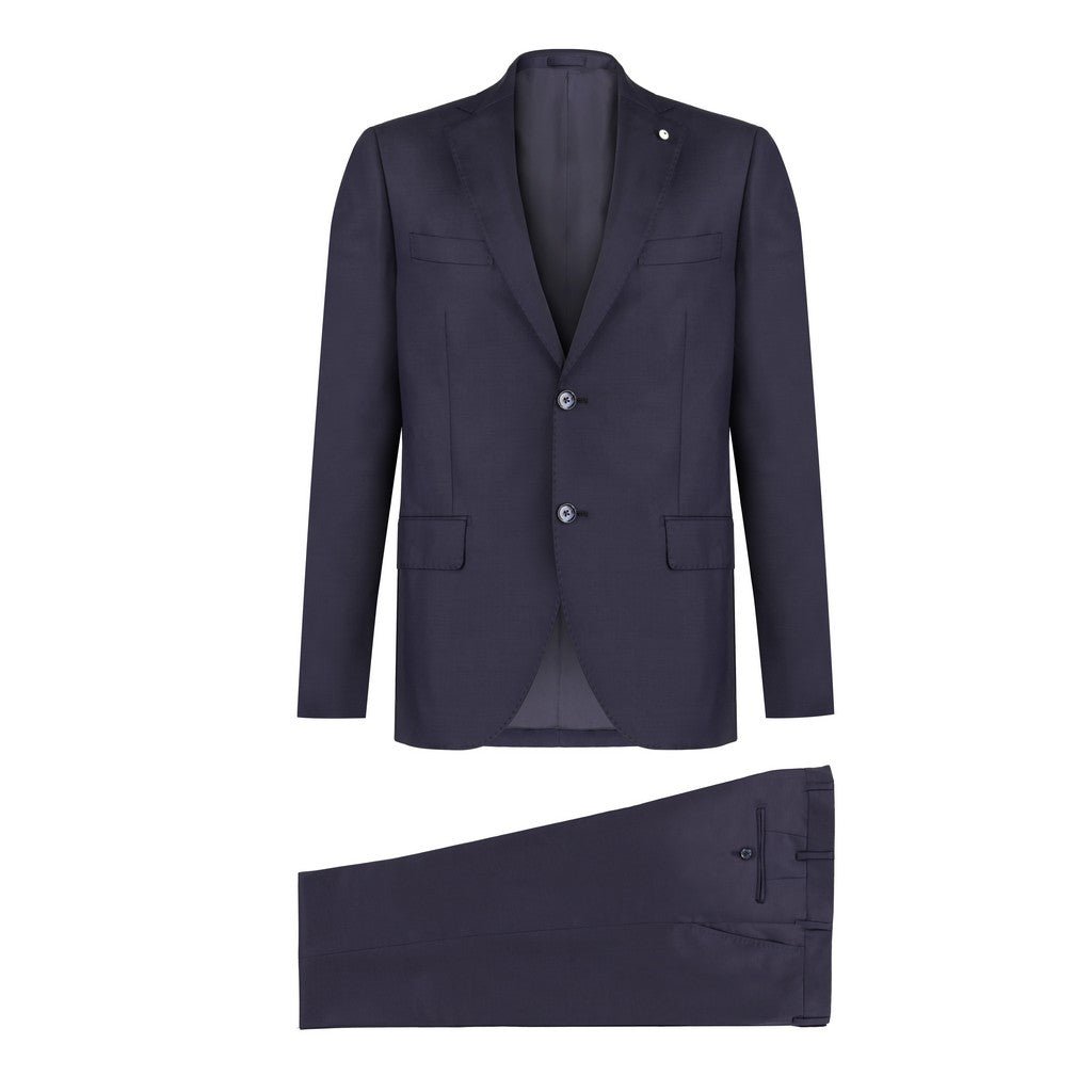 LUBIAM 1911 Wool Single Breasted Notch Suit NAVY - Henry Bucks